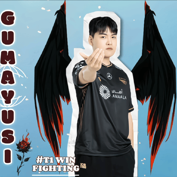 粉絲團製作的Gumayusi第一名橫幅貼文