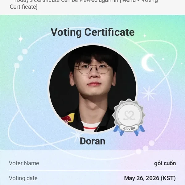 Popular profile image of Doran selected by vote