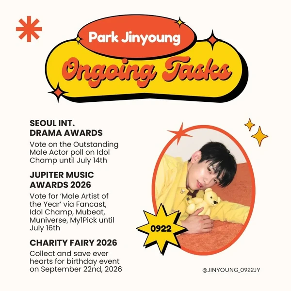 Top moment of Park Jinyoung selected by the fandom